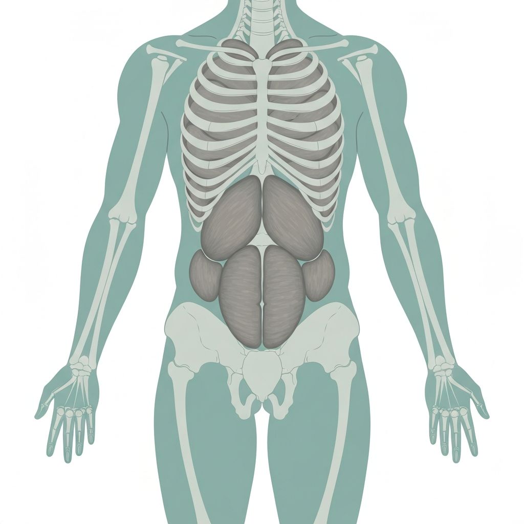 Anatomical illustration of fat distribution