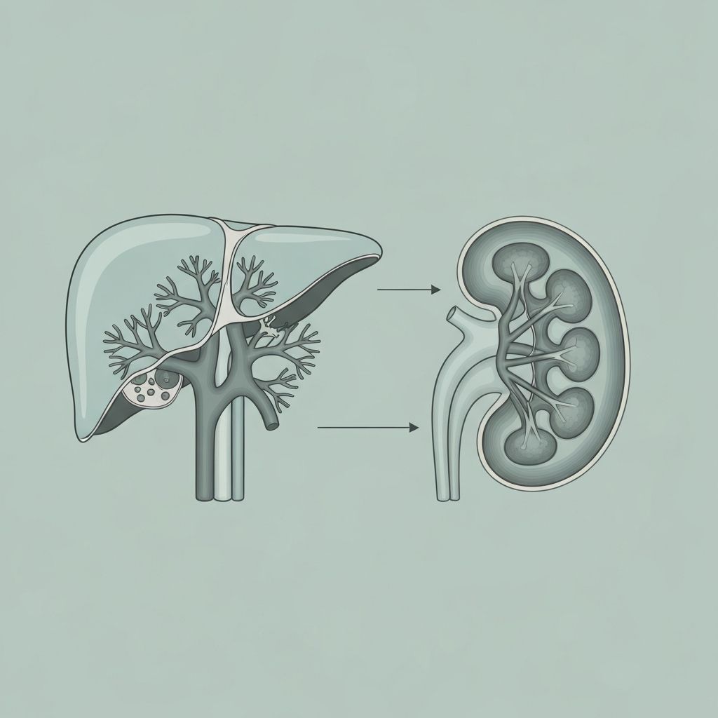 Liver and kidney detoxification illustration